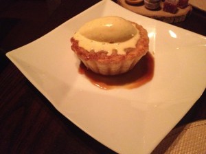 rhubarb tart with tahitian vanilla bean ice-cream