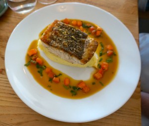 Crispy Skin Barramundi with soy butter reduction