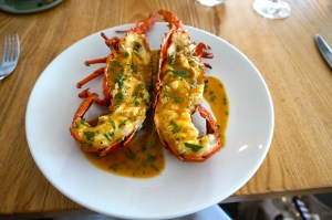 Grilled Local Rock Lobster with taragon, chervil